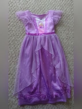 Disney Purple Rapunzel Tulle Princess Nightgown Size 3T